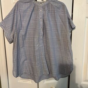 Light Blue Button-Up Blouse